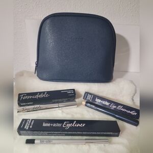 Lune+Aster Eye Makeup Set With Bag Mascara, Eye Illuminator, And Liner